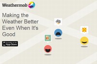 ウェザーニューズは、アメリカのソーシャル天気会社「Weathermob」のアプリ開発事業を買収した。写真は、WeathermobのWebサイト。