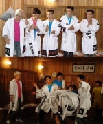 バラエティ番組『ハッピートゥゲザーシーズン3』で、番組定番のサウナ用ガウンをそれぞれの個性で着こなしたBIGBANGメンバーたちの姿が公開された。 バラエティ番組『ハッピートゥゲザーシーズン3』で、番組定番のサウナ用ガウンをそれぞれの個性で着こなしたBIGBANGメンバーたちの姿が公開された。