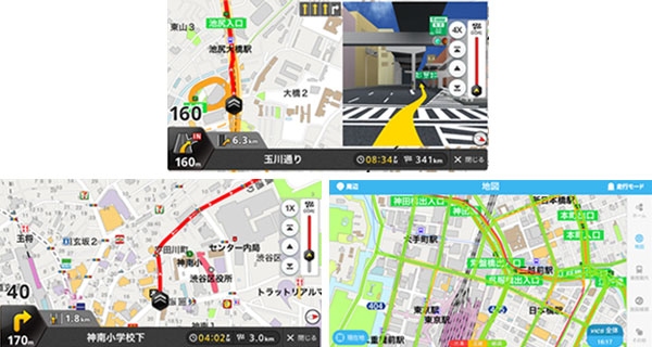 Android端末向けの無料カーナビアプリ「ナビロー」の表示画面イメージ（写真:DeNA発表資料より）