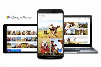 スマホ、タブレット、PCでの「Google フォト」の画面イメージ(写真:グーグル発表資料より)