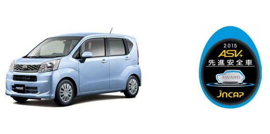 左はムーヴ L「SA II」、右は先進安全車プラス（ASV+）のマーク（写真:ダイハツ発表資料より）