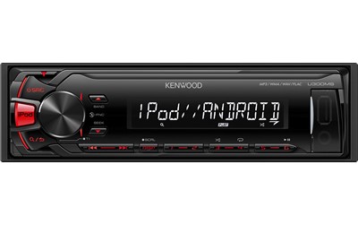 さまざまなデジタル音楽プレーヤーの接続に対応したUSB/iPodレシーバー「U300MS」の外観（写真:JVCケンウッド発表資料より）