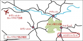 カッパドキア周辺図(図:ホテルオークラ発表資料より) カッパドキア周辺図(図:ホテルオークラ発表資料より)