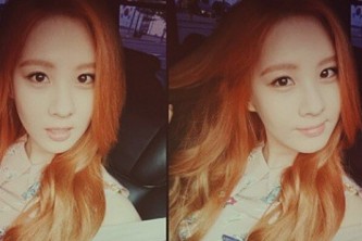 少女時代のソヒョンが、SNSにて新しい髪色にチェンジした姿を公開した。