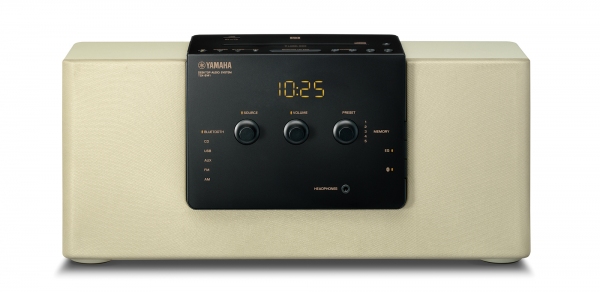 aptXとAACに対応したBluetoothワイヤレス再生が可能なデスクトップオーディオシステム「TSX-B141」（カラー：シャンパンゴールド）（写真:ヤマハ発表資料より）
　