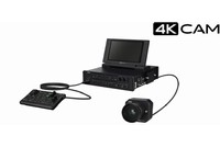4K撮影に対応し、カメラ・ビデオ・コントロールの3ユニットを分離させた、業務用分離型4Kカメラシステム「GW‐SP100」（JVCケンウッドの発表資料より）