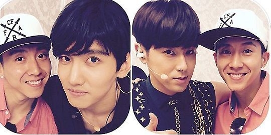 歌手のブライアンが東方神起のコンサート会場を訪れ、ユノ・ユンホの入隊前のライブを応援した。写真：ブライアンのインスタグラム