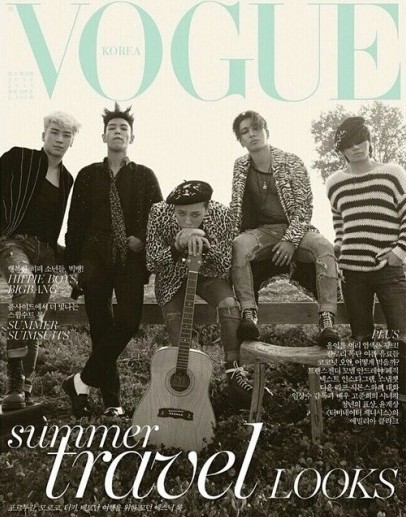 BIGBANGがファッション雑誌の表紙を飾り、注目を集めている。写真：VOGUE KOREA