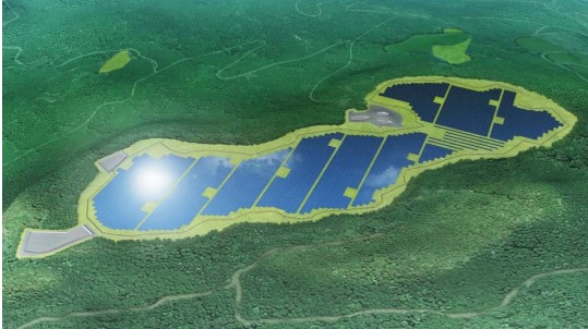 ソフトバンク鹿児島湧水ソーラーパーク完成イメージ（SBエナジーの発表資料より）