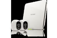 「ARLO」のベースステーションとカメラ2台の外観（写真:ネットギア発表資料より）