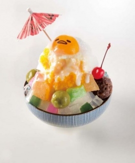 ぐでらっくすかき氷/マンゴーミルク(イラスト)(クリエイト・レストランツ・ホールディングス発表資料より) ぐでらっくすかき氷/マンゴーミルク(イラスト)(クリエイト・レストランツ・ホールディングス発表資料より)