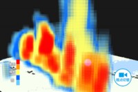 3D降雨分布のアニメーション表示の画面イメージ（写真：NICT発表資料より）