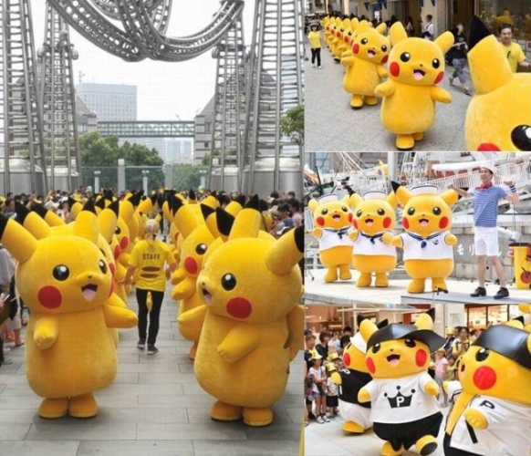 約50匹のピカチュウが発生チュウ！（横浜市発表資料より）©1995-2015 Nintendo/Creatures Inc./GAME FREAK inc.