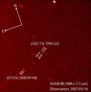 天文衛星「あかり」、「はやぶさ2」が目指す小惑星を撮影していた=JAXAが公開（Image Credit: JAXA）