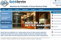 パナソニックが買収した、POS端末管理ソフトを提供するカナダのクイック・サービス・ソフトウェアのWebサイト。