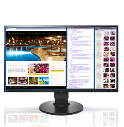 EIZOの27.0型ワイドカラー液晶モニター「FlexScan EV2750」の外観イメージ（写真:EIZO発表資料より）