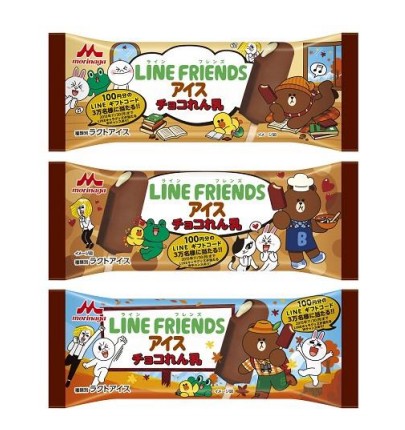 「LINE  FRIENDS アイス チョコれん乳」（森永乳業の資料より）