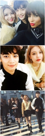 アイドルグループ少女時代のスヨンとSHINeeのミンホが、女優のクロエ・モレッツや歌手のシアラなど世界的なセレブたちと共に出席したファッションショーでの様子が公開されて注目を集めている。