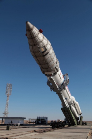 三菱電機製の通信衛星「タークサット4B」、打ち上げ準備進む=バイコヌール宇宙基地(Image Credit: Roskosmos) 三菱電機製の通信衛星「タークサット4B」、打ち上げ準備進む=バイコヌール宇宙基地(Image Credit: Roskosmos)