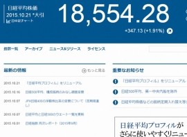 日本経済新聞社は、同社が算出する指数情報を提供する公式サイト「日経平均プロフィル」をリニューアルした。
