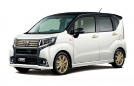 ムーヴ カスタム RS “20th Anniversary ゴールドエディション SAⅡ”(ダイハツ工業の発表資料より) ムーヴ カスタム RS “20th Anniversary ゴールドエディション SAⅡ”(ダイハツ工業の発表資料より)