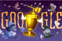 ハッピーハロウィンDoodleのトップロゴ