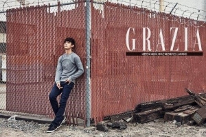 韓国のファッションマガジン「GRAZIA」が東方神起チャンミンのグラビアを先行公開し、注目を集めている。写真：GRAZIA
