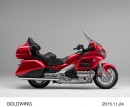 ホンダが大型二輪クルーザー「ゴールドウイング」に追加した新色キャンディープロミネンスレッド （写真提供：ホンダ）