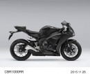ホンダが27日に発売する大型スーパースポーツモデル「CBR1000RR」のマットバリスティックブラックメタリック。 （写真提供：本田技研工業）