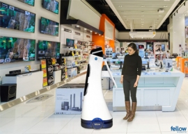 自律移動型サービスロボットのイメージ（日本ユニシスの発表資料より）