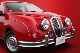 光岡自動車の主力コンパクトセダン「Viewt」の特別仕様車「VIEWT Rouge」(ビュート ルージュ)(写真提供:光岡自動車) 光岡自動車の主力コンパクトセダン「Viewt」の特別仕様車「VIEWT Rouge」(ビュート ルージュ)(写真提供:光岡自動車)