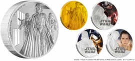 スター・ウォーズ(TM)コインコレクション デザイン面(泰星コイン発表資料より) スター・ウォーズ(TM)コインコレクション デザイン面(泰星コイン発表資料より)