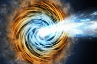 活動銀河核（巨大ブラックホール）の想像図 ©NASA