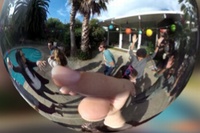 リコーとリコーイメージングの全天球カメラ「RICOH THETA」で撮影した動画を編集できる専用アプリ「THETA+ Video for iPhone」のスクリーンショット。