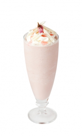 リンツ・ホワイトチョコレートサクラアイスドリンク※銀座店　イートイン仕様（リンツ＆シュプルングリージャパン発表資料より）