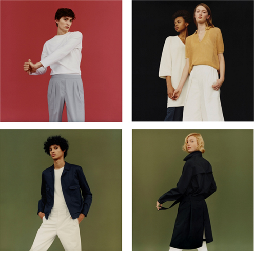 「UNIQLO AND LEMAIRE」の製品イメージ(ユニクロ発表資料より) 「UNIQLO AND LEMAIRE」の製品イメージ(ユニクロ発表資料より)