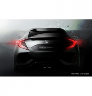 ホンダUKがジュネーブショーで「シビック・ハッチバック」のプロトタイプを公開する。それに先駆けて「リアデザイン」のスケッチが公開となった ホンダUKがジュネーブショーで「シビック・ハッチバック」のプロトタイプを公開する。それに先駆けて「リアデザイン」のスケッチが公開となった
