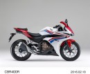 ホンダが一部改良して発売するスポーツモデルバイク「CBR400R」（ロスホワイト） （写真提供：ホンダ）