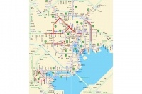 1964年の東京オリンピック開幕直前に基本的な「首都高速道路」が完成した。が、その後バイパスを含めて複雑に進化している。2020年、次の東京オリンピック開催までに、首都の交通インフラは、どう変わるのか?　図版は「日本道路交通情報センター(JARTIC)」の首都圏版
