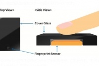 AGC旭硝子は、スマートフォンのセキュリティー強化のために用いられる指紋認証センサーの搭載を可能にしたカバーガラスの販売を開始した。（写真：同社発表資料より）