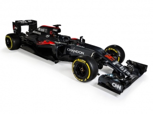 今季、マクラーレン・ホンダが投入する新型マシン「MP4‐31」。搭載するパワーユニットは、「Honda RA616H」。バンク角90度1.6リッターV型6気筒直噴ターボで、ハイブリッド駆動モーターを2基搭載する