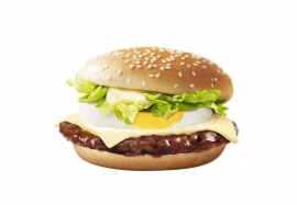 日本マクドナルドが3月1日から期間限定で販売する新商品「カマンベールてりたま」(写真:同社発表資料より) 日本マクドナルドが3月1日から期間限定で販売する新商品「カマンベールてりたま」(写真:同社発表資料より)