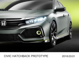 ホンダがジュネーブモーターショーで初公開した、新型「シビック ハッチバック」のプロトタイプモデル（写真提供：ホンダ）
