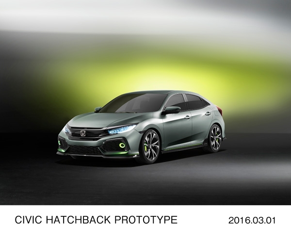 ホンダがジュネーブモーターショーで初公開した、新型「シビック ハッチバック」のプロトタイプモデル（写真提供：ホンダ）