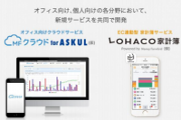 オフィス向け、個人向けの新規サービスのイメージ（アスクル発表資料より）