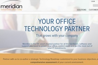 コニカミノルタが買収する北米のMFP販売会社Meridian Imaging Solutions（MER）のWebサイト。