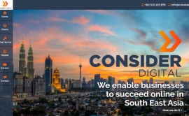 電通ば買収するマレーシアの総合デジタルエージェンシー「コンシダー・デジタル（Consider Digital）のWebサイト。