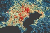 「急減速多発地点データ」イメージ画像（パイオニア発表資料より）