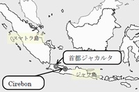 丸紅がインドネシアで韓国企業2社、現地企業1社と共同で開発する火力発電所の建設地を示す図（丸紅の発表資料より）