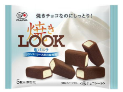 自主回収される「焼きルック(塩バニラ)MP」(不二家発表資料より) 自主回収される「焼きルック(塩バニラ)MP」(不二家発表資料より)